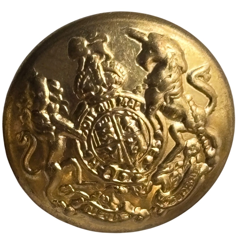 11-piece set of vintage British Royal Coat of Arms brass blazer buttons